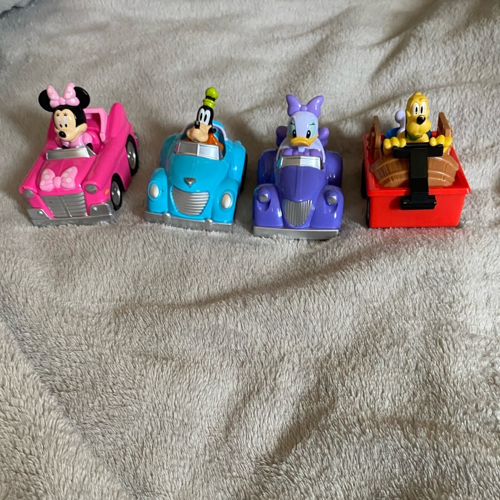 Disney bundle Pink and Blue and red and purple toy car